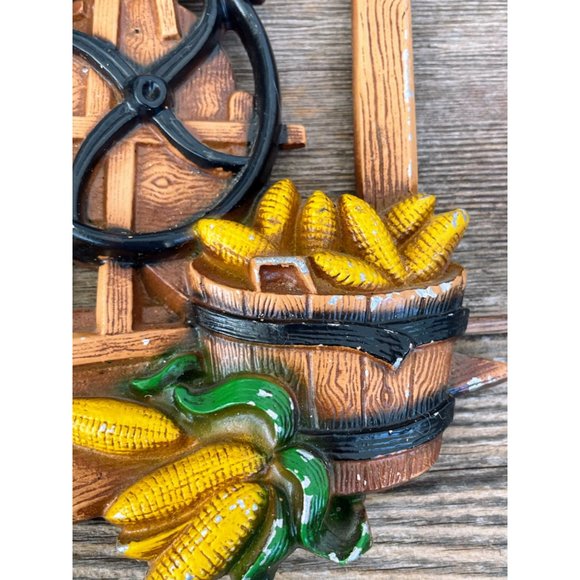 Vintage Cast Metal Kitchen Wall Decor Farmhouse Chippy - Picture 5 of 14